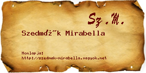 Szedmák Mirabella névjegykártya