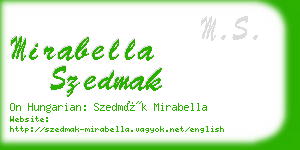 mirabella szedmak business card